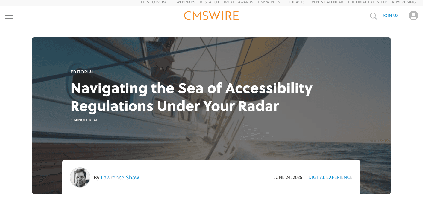 Navigating the Sea of Accessibility